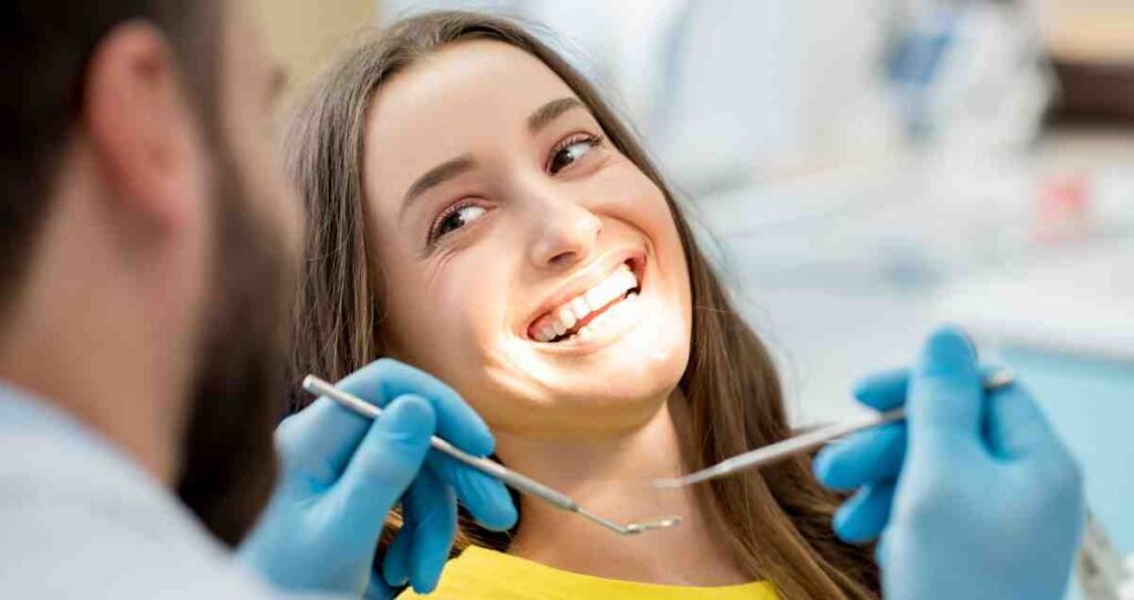 Girl is smiling after a successful Dental Implants